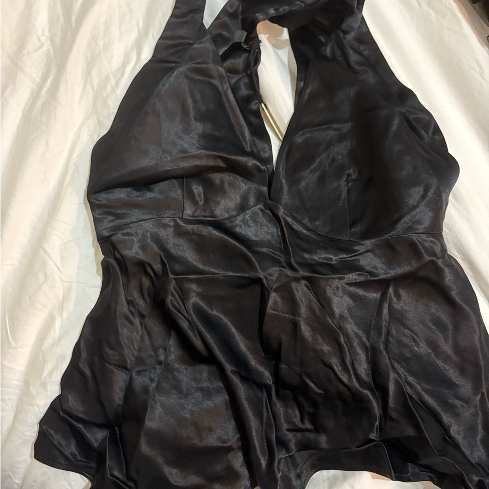 NWT BR Elegant Black Halter Top